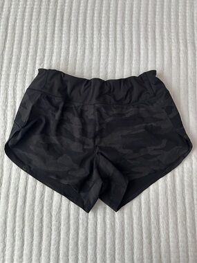 Athleta Black Subtle Camo Athletic Shorts